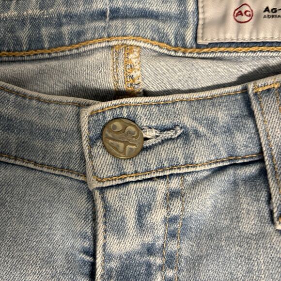 AG Adriano Goldschmied Jeans Womens 30 R Blue Legging Ankle Super Skinny Raw Hem - Picture 11 of 16